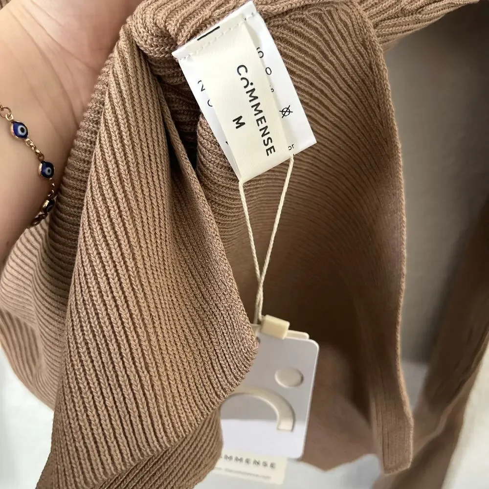 Commense Sweetheart Neckline Long Sleeve Knit Top Size M NWT - Picture 6 of 8
